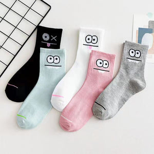 Cute Autumn And Winter Brown Striped Couple Socks