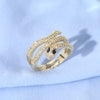 New European And American Diamond Cobra Ring