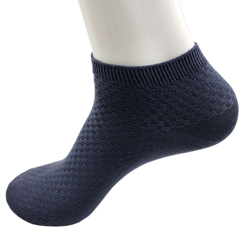 Bamboo Fiber Casual Men's Low Cut Short Four Seasons Socks