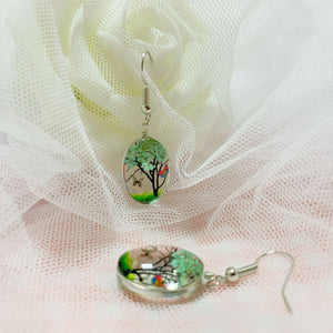 Starry Dried Flower Earrings Time Stone