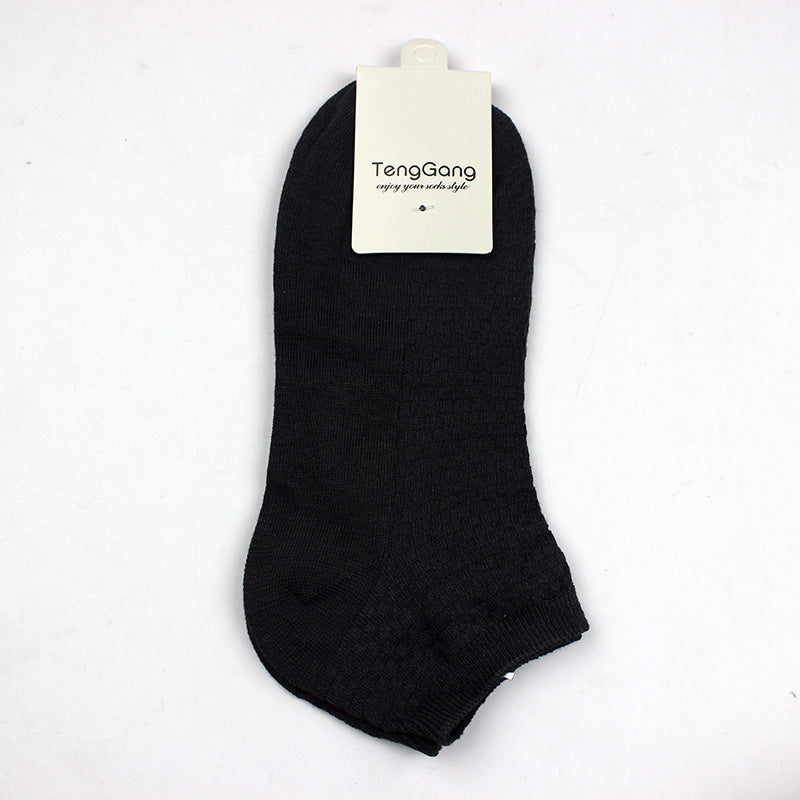 Bamboo Fiber Casual Men's Low Cut Short Four Seasons Socks